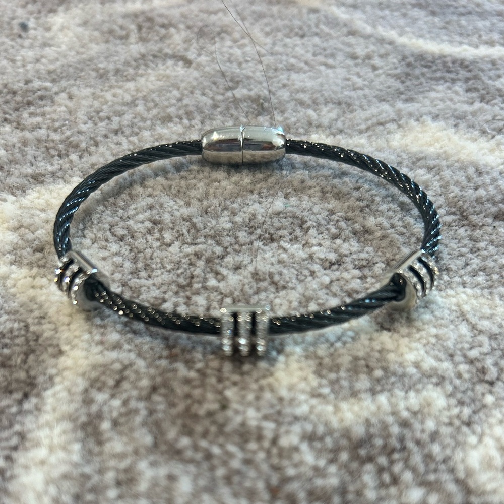 Cable 3 Bar faux diamond bracelet